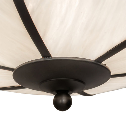 Meyda Tiffany 234504 Three Light Semi-Flushmount, Craftsman Brown