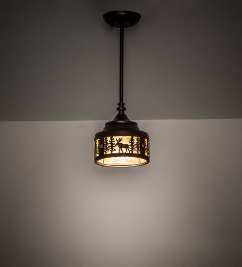 Meyda Tiffany 235502 One Light Pendant, Mahogany Bronze