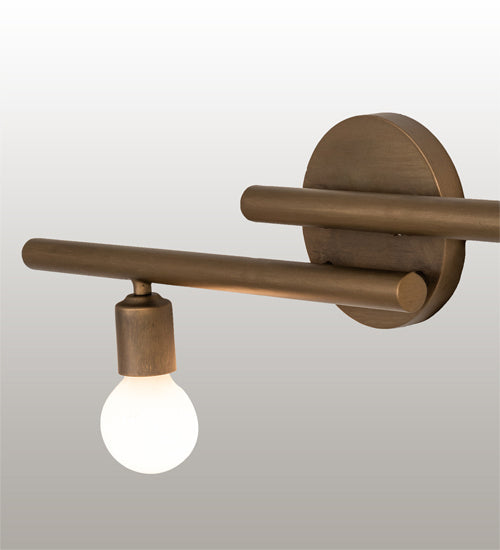 Meyda Tiffany 235910 Three Light Wall Sconce, Brushed Brass