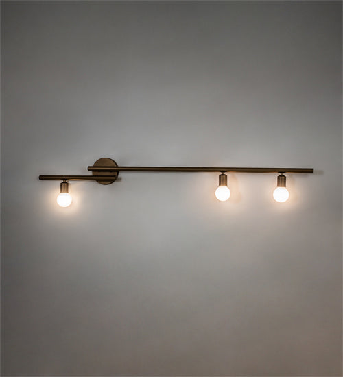 Meyda Tiffany 235910 Three Light Wall Sconce, Brushed Brass