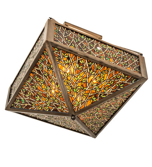 Meyda Tiffany 235973 Four Light Semi-Flushmount, Antique Copper