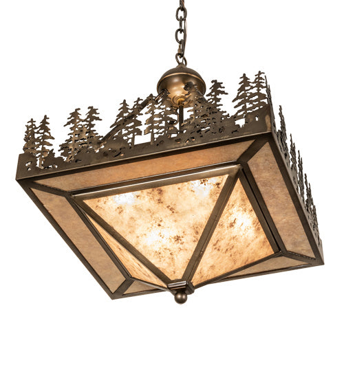 Meyda Tiffany 236054 Four Light Pendant, Antique Copper