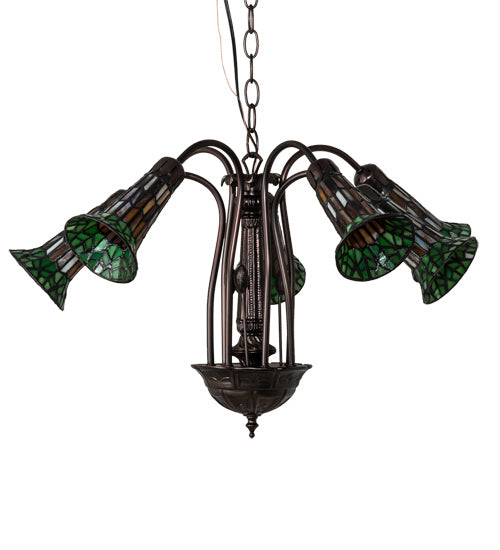 Meyda Tiffany 236530 Seven Light Chandelier, Mahogany Bronze