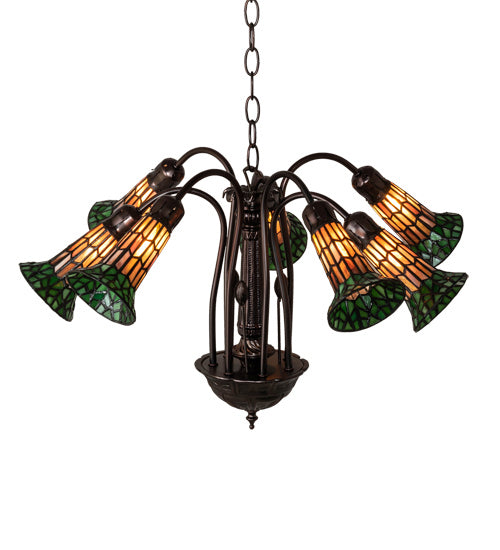 Meyda Tiffany 236530 Seven Light Chandelier, Mahogany Bronze