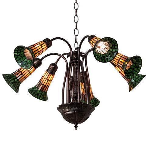 Meyda Tiffany 236530 Seven Light Chandelier, Mahogany Bronze