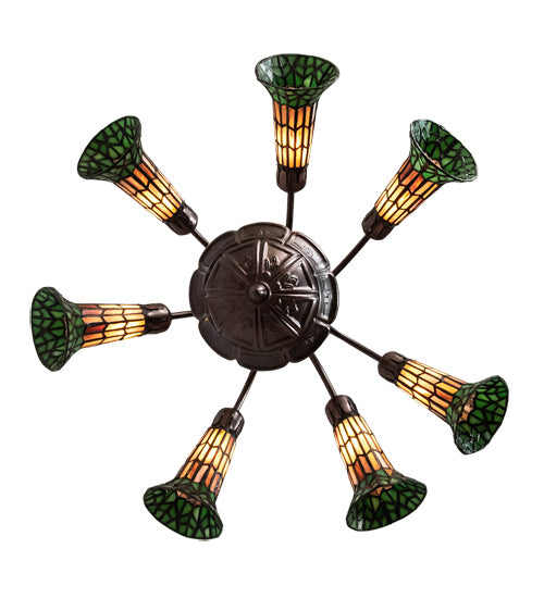 Meyda Tiffany 236530 Seven Light Chandelier, Mahogany Bronze