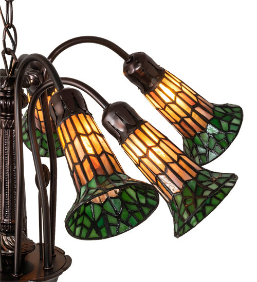 Meyda Tiffany 236530 Seven Light Chandelier, Mahogany Bronze