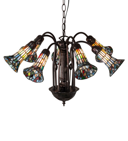 Meyda Tiffany 236531 Seven Light Chandelier, Mahogany Bronze
