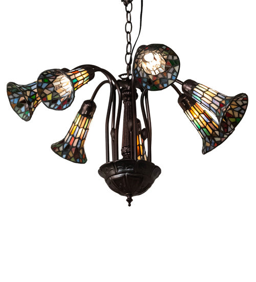 Meyda Tiffany 236531 Seven Light Chandelier, Mahogany Bronze