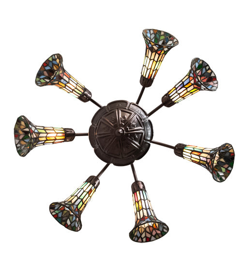 Meyda Tiffany 236531 Seven Light Chandelier, Mahogany Bronze