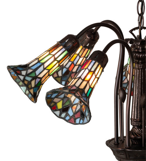 Meyda Tiffany 236531 Seven Light Chandelier, Mahogany Bronze