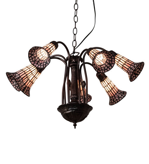 Meyda Tiffany 236532 Seven Light Chandelier, Mahogany Bronze