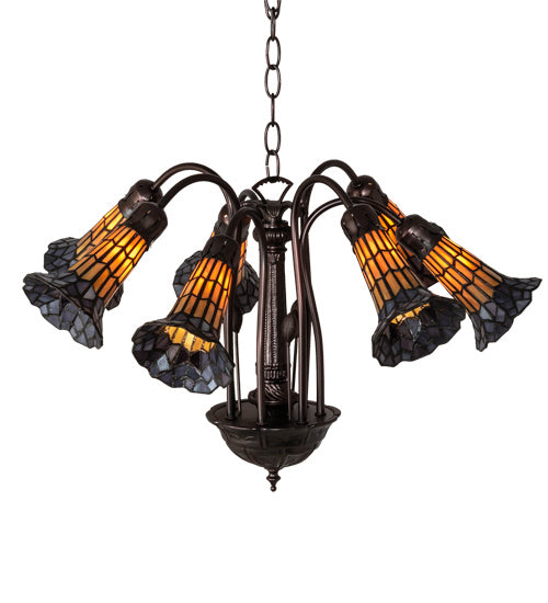 Meyda Tiffany 236534 Seven Light Chandelier, Mahogany Bronze