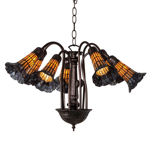 Meyda Tiffany 236534 Seven Light Chandelier, Mahogany Bronze