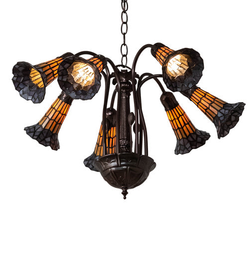 Meyda Tiffany 236534 Seven Light Chandelier, Mahogany Bronze