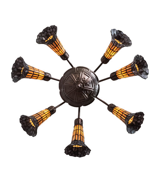 Meyda Tiffany 236534 Seven Light Chandelier, Mahogany Bronze
