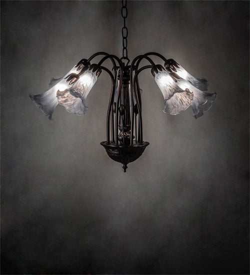 Meyda Tiffany 236535 Seven Light Chandelier, Mahogany Bronze