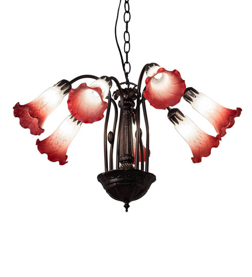 Meyda Tiffany 236536 Seven Light Chandelier, Mahogany Bronze