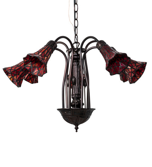 Meyda Tiffany 49252 Seven Light Chandelier, Mahogany Bronze