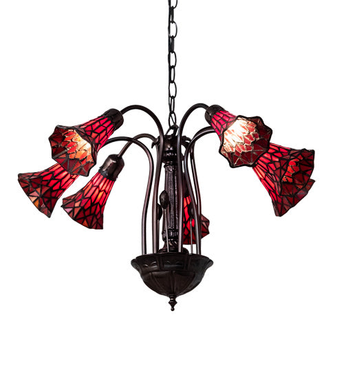 Meyda Tiffany 49252 Seven Light Chandelier, Mahogany Bronze