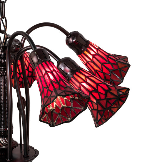 Meyda Tiffany 49252 Seven Light Chandelier, Mahogany Bronze