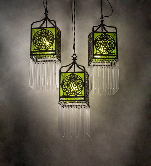 Meyda Tiffany 50522 Three Light Pendant, Mahogany Bronze