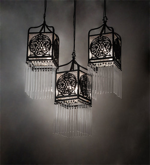 Meyda Tiffany 50536 Three Light Pendant, Mahogany Bronze