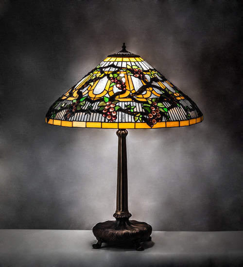 Meyda Tiffany 65301 One Light Table Lamp, Mahogany Bronze