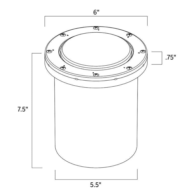 Kichler 16024CBR30 LED Inground, Centennial Brass