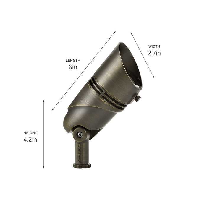 Kichler 16160CBR30 LED Accent, Centennial Brass