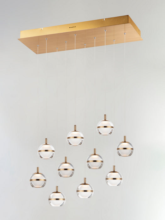 ET2 E24599-93NAB LED Pendant, Natural Aged Brass