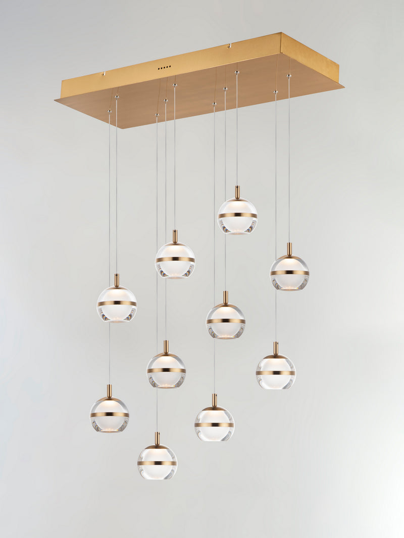 ET2 E24599-93NAB LED Pendant, Natural Aged Brass