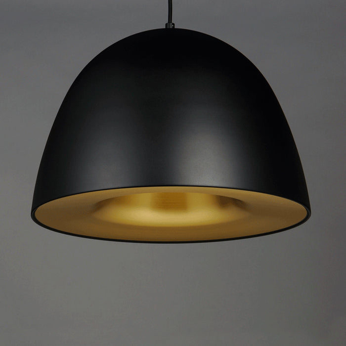 ET2 E24914-BKSBR LED Pendant, Black / Satin Brass