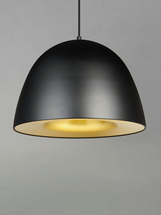 ET2 E24914-BKSBR LED Pendant, Black / Satin Brass