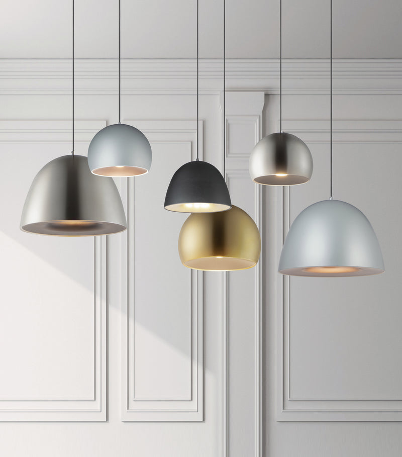 ET2 E24916-SNBK LED Pendant, Satin Nickel / Black