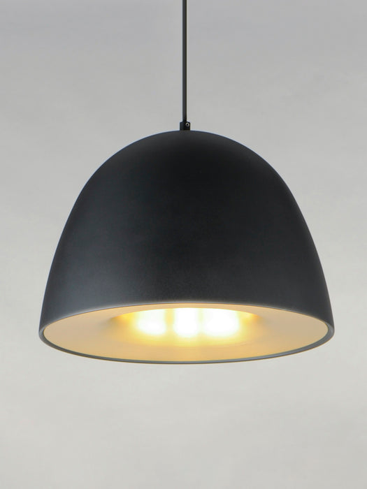 ET2 E24916-BKSBR LED Pendant, Black / Satin Brass