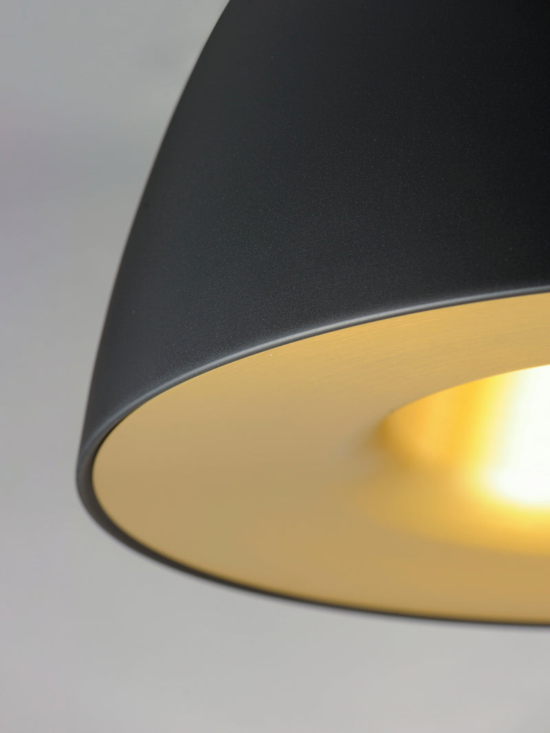 ET2 E24916-BKSBR LED Pendant, Black / Satin Brass