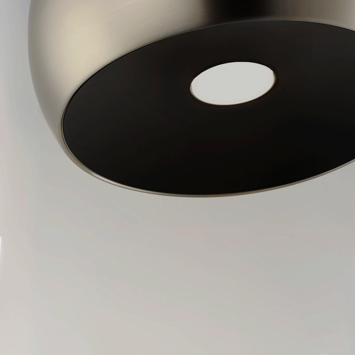 ET2 E24924-SNBK LED Pendant, Satin Nickel / Black