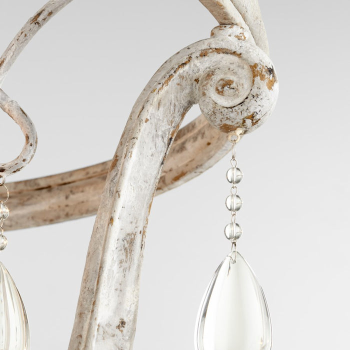 Cyan 10386 Eight Light Chandelier, Weathered Grey