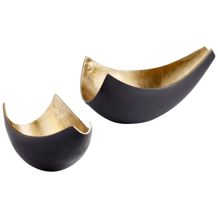 Cyan 10620 Tray, Matt Black And Gold