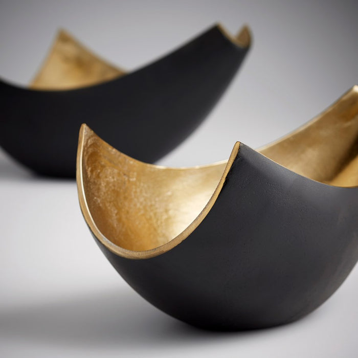Cyan 10620 Tray, Matt Black And Gold