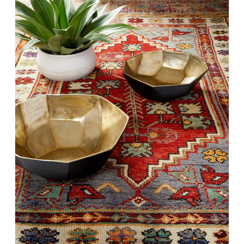 Cyan 10623 Bowl, Matt Black And Gold