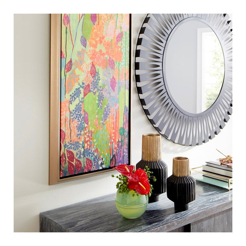 Cyan 10625 Vase, Matt Black And Gold