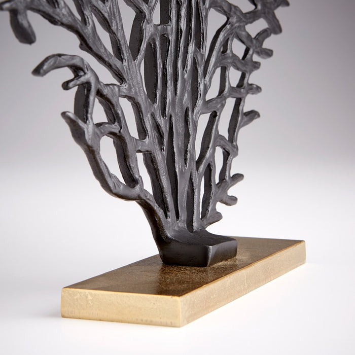 Cyan 10635 Sculpture, Matt Black And Gold