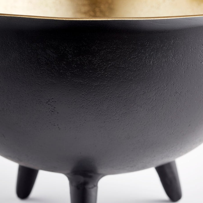 Cyan 10636 Bowl, Matt Black And Gold