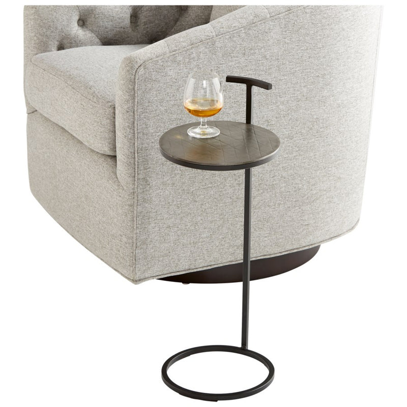 Cyan 10730 Side Table, Antique Brass And Black