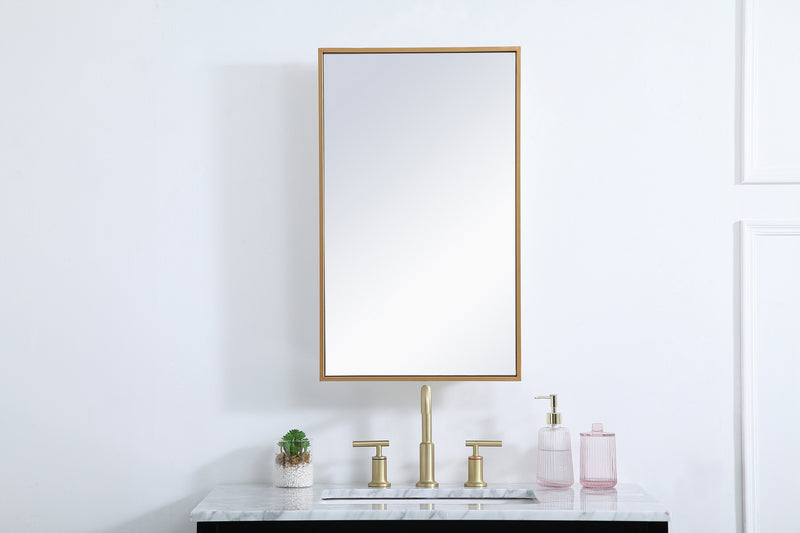 Elegant Lighting MR571728BRS Medicine Cabinet, Brass