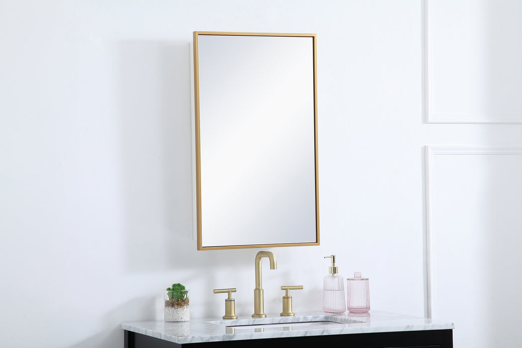 Elegant Lighting MR571728BRS Medicine Cabinet, Brass
