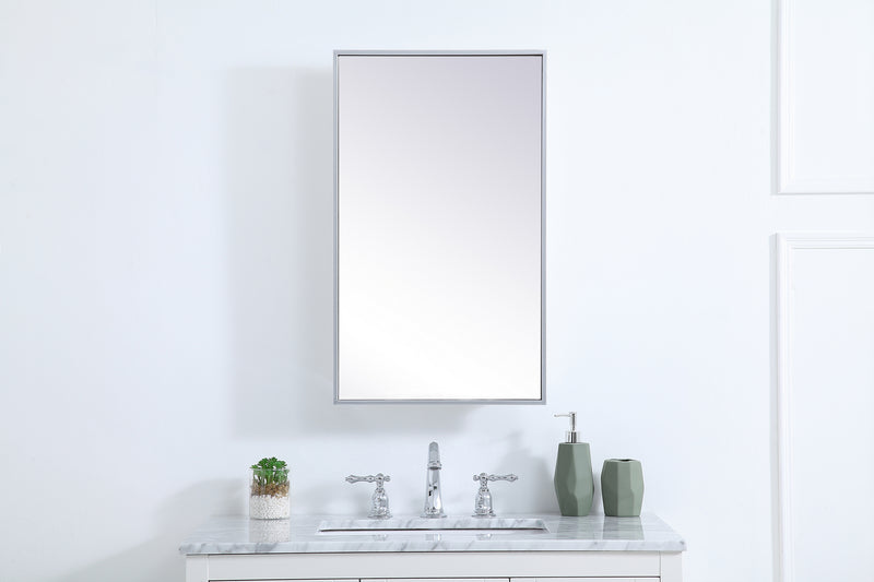 Elegant Lighting MR571728S Medicine Cabinet, Silver