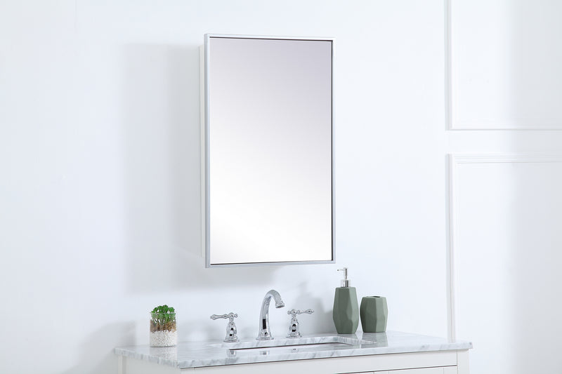 Elegant Lighting MR571728S Medicine Cabinet, Silver